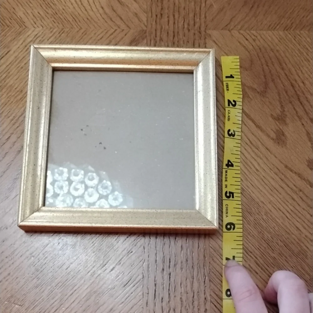 🔥3/$8🔥Vintage Gold Square 6x6 Picture Frame Metallic Classic Luxury Maximalism